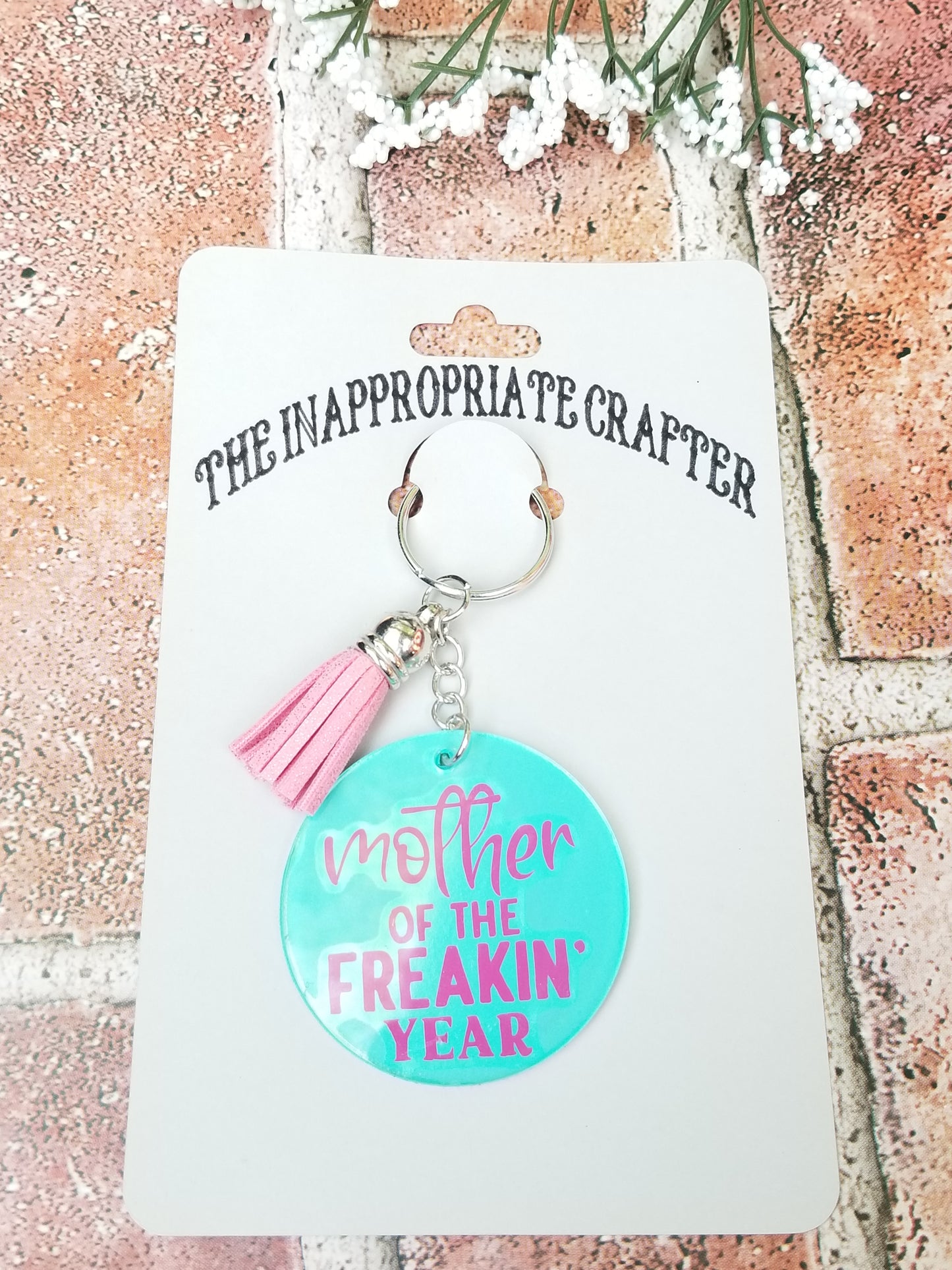 "Mother of the Freakin' Year" Keychain