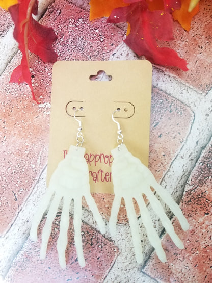 Skeleton Hands Earrings - Glow in the Dark