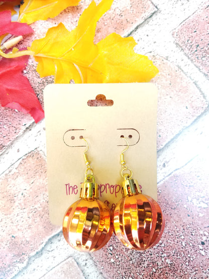 Orange Ornament Earrings