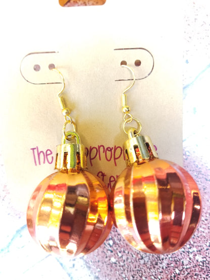 Orange Ornament Earrings