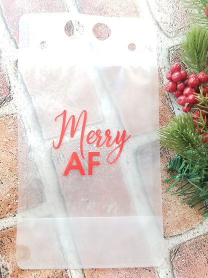 Merry AF Refillable Drink Pouch red