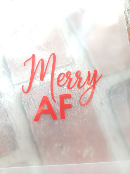 Merry AF Refillable Drink Pouch red