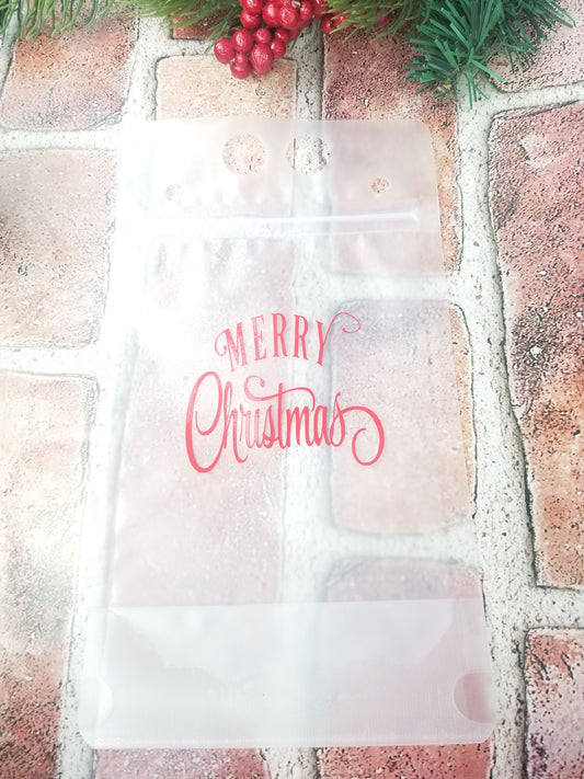 Merry Christmas Refillable Drink Pouch red