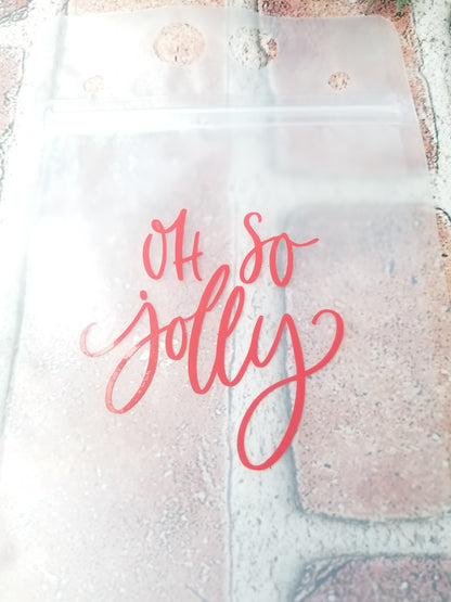 "Oh So Jolly" Refillable Drink Pouch red