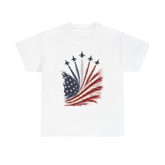 American Flag Jet Squadron T-Shirt — Patriotic 4th of July Tee