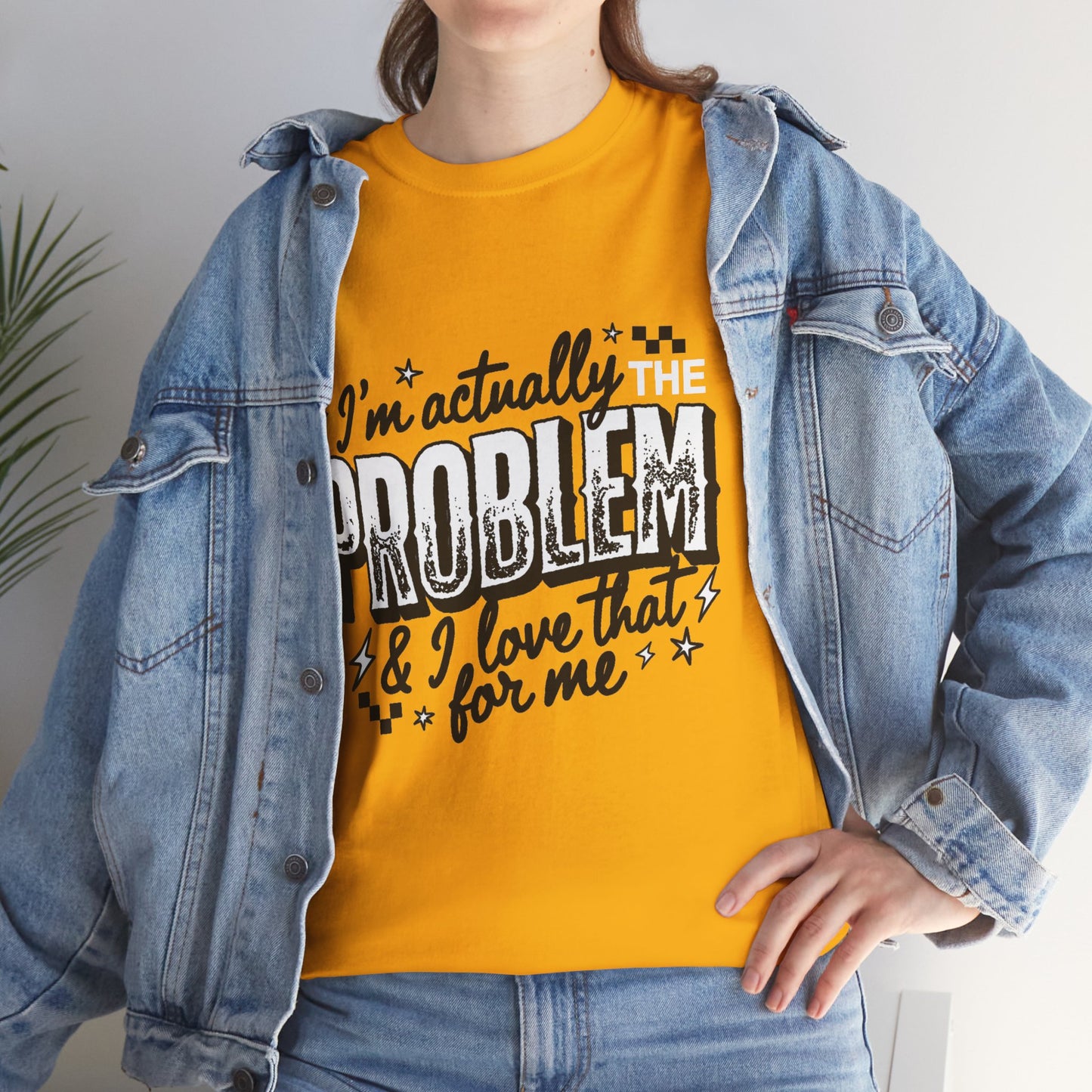 "I'm Actually the Problem" Graphic Tee — Funny Self-Aware Sarcastic T-Shirt