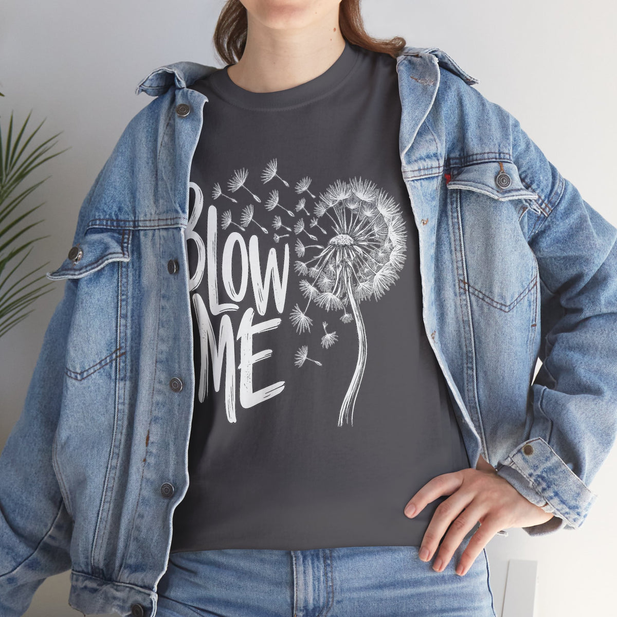 Blow Me Dandelion Tee — Playful Floral Graphic T-Shirt