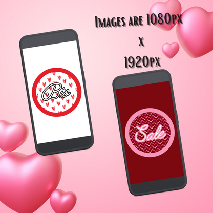 Valentine's Canva Editable Instagram Highlight Cover Template