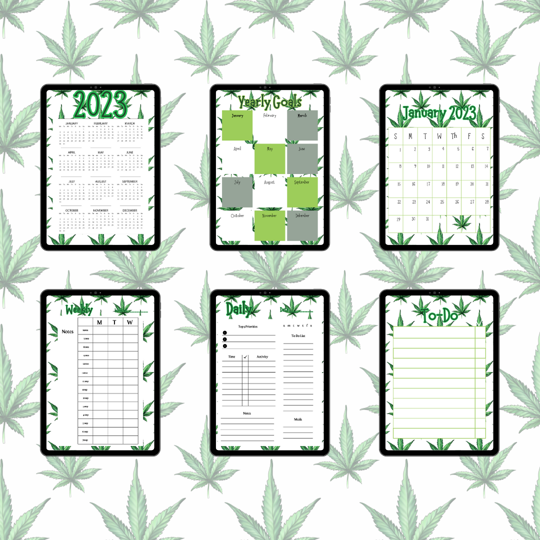 Marijuana Print 2023 Digital Planner