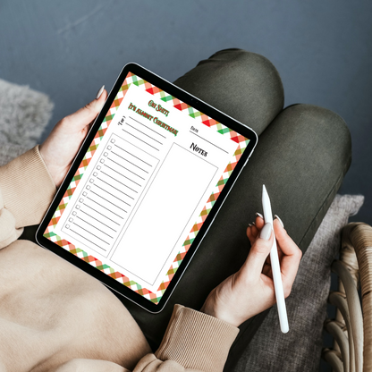"Oh Shit! It's Almost Christmas!" Checklist/Tracker Plaid