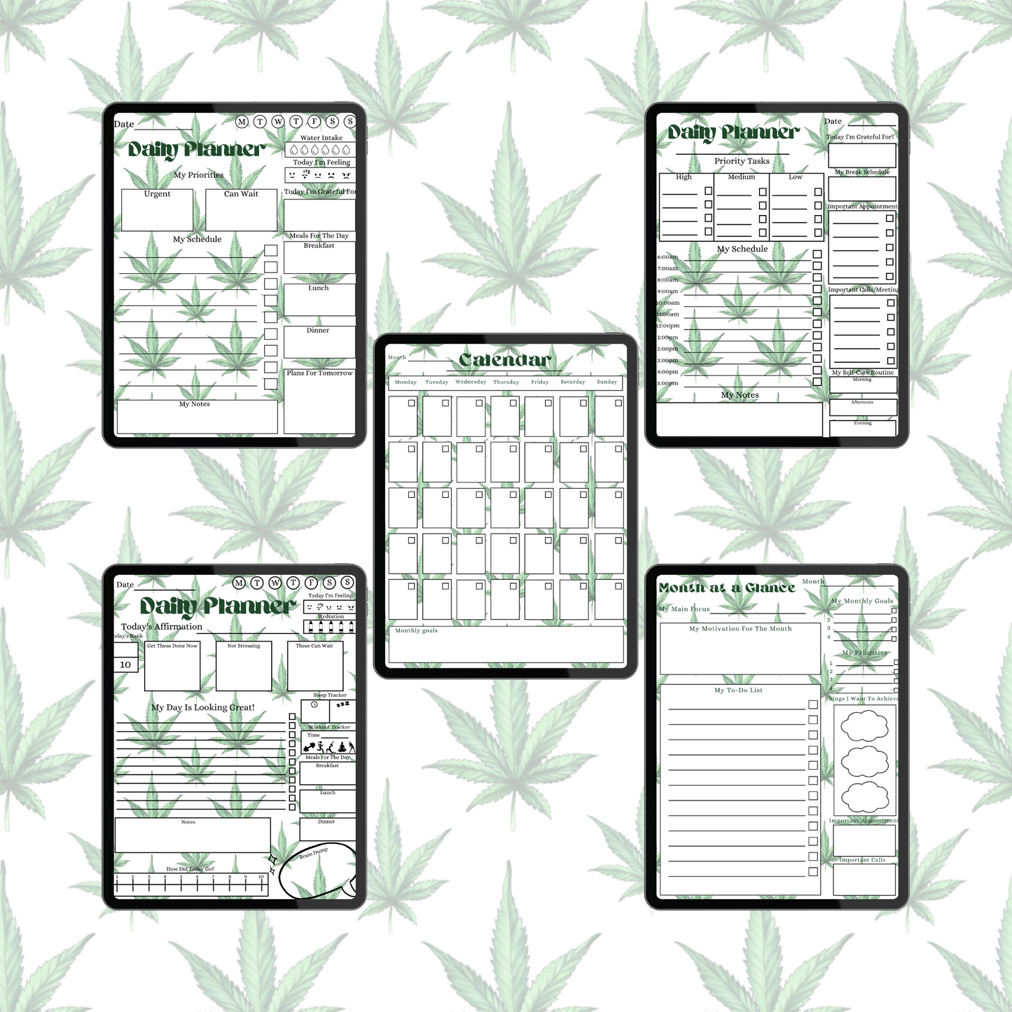 Weed Print Digital Planner