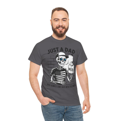 Just A Dad Skull Tee — "Who Always Came Back With The Milk" Vintage Father's Day T‑Shirt