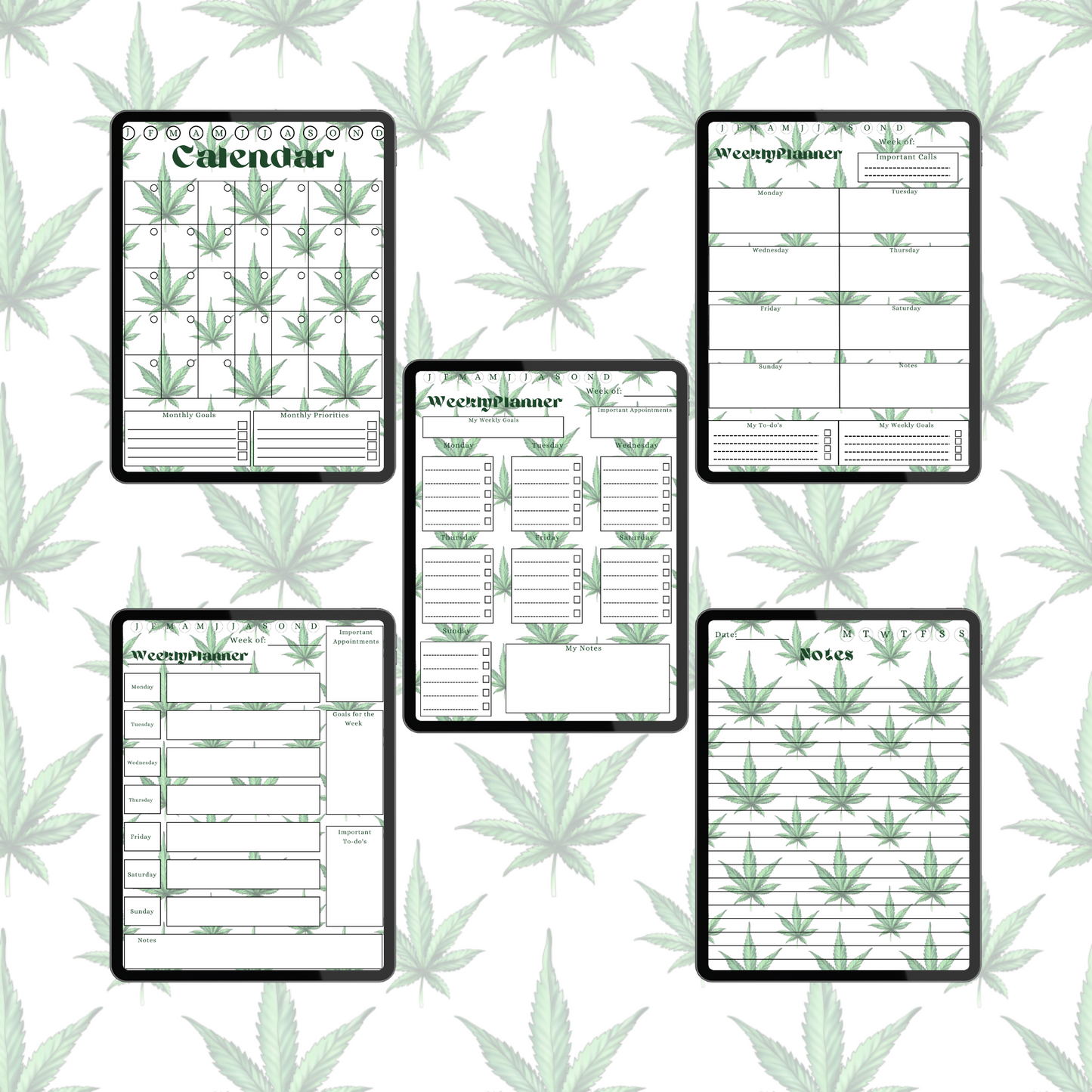 Weed Print Digital Planner