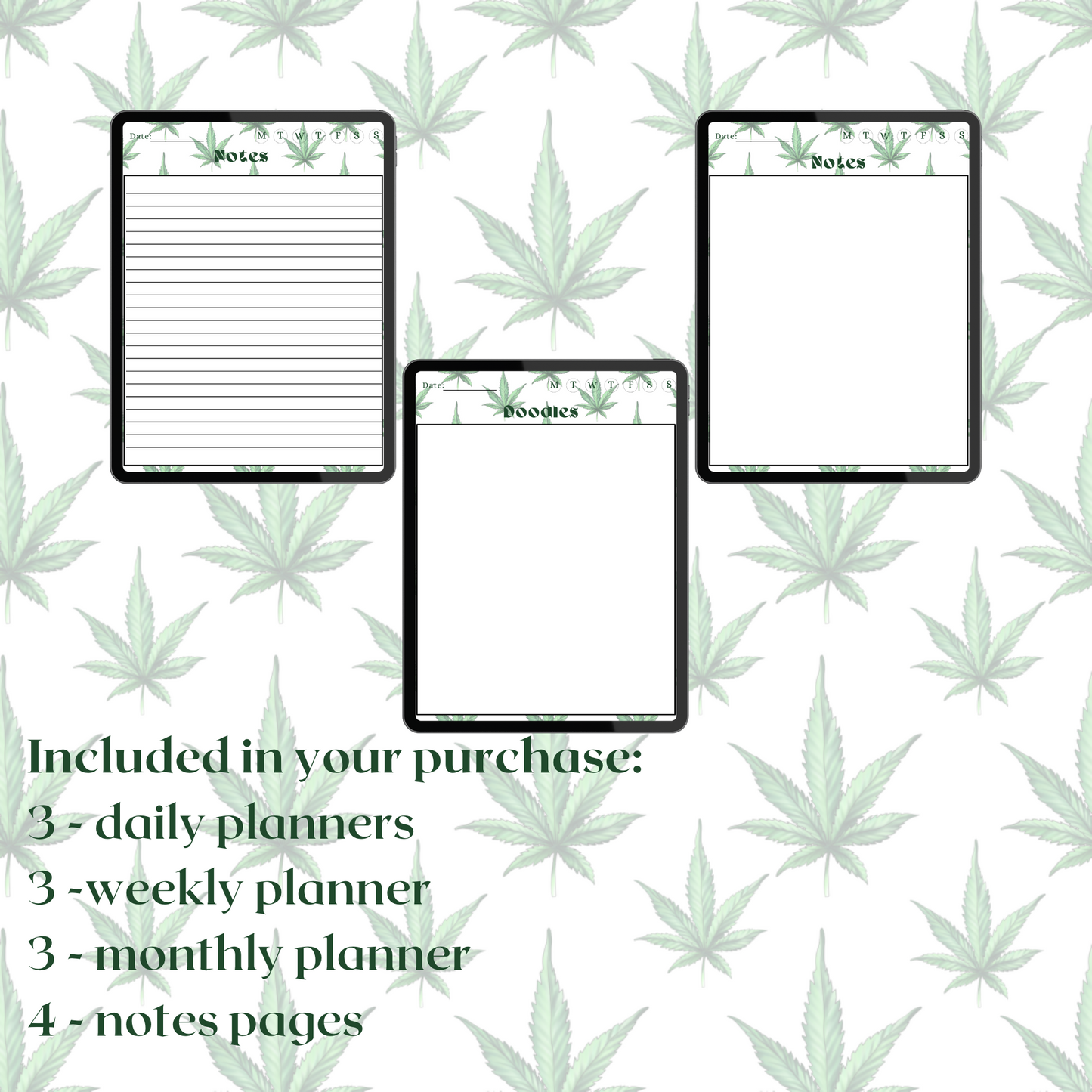 Weed Print Digital Planner