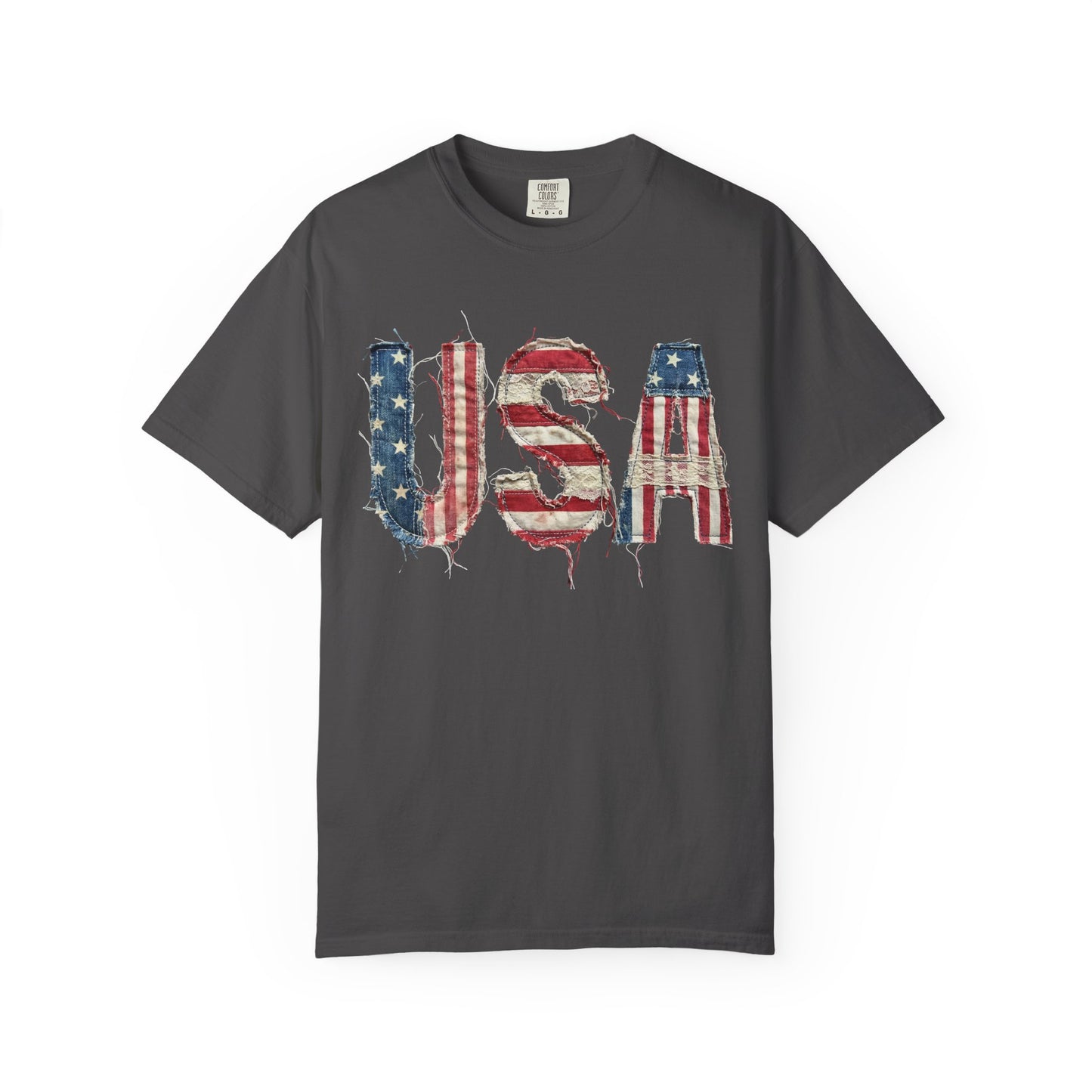 USA Flag Graphic T‑Shirt — Distressed Patriotic Tee for 4th of July