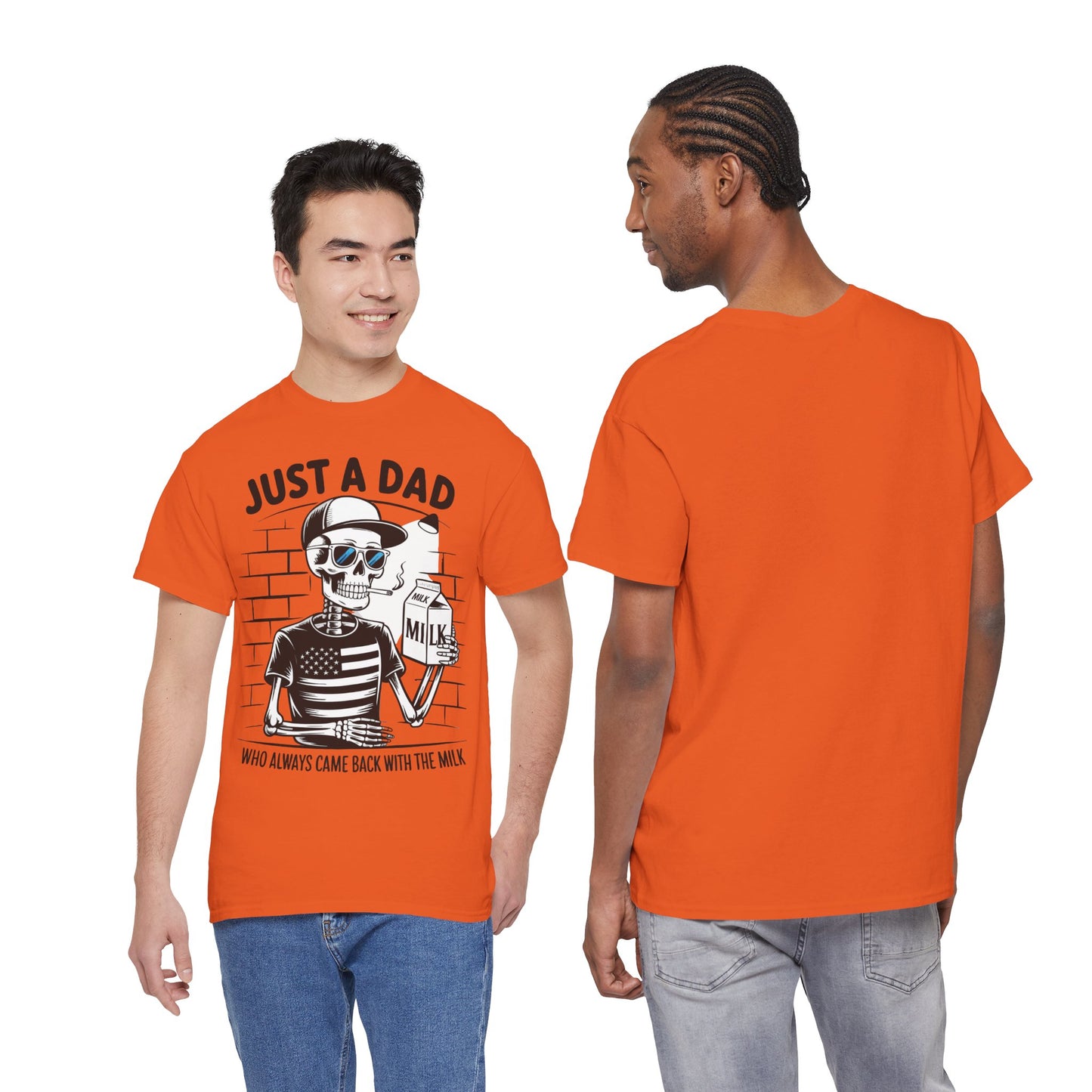 Just A Dad Skull Tee — "Who Always Came Back With The Milk" Vintage Father's Day T‑Shirt