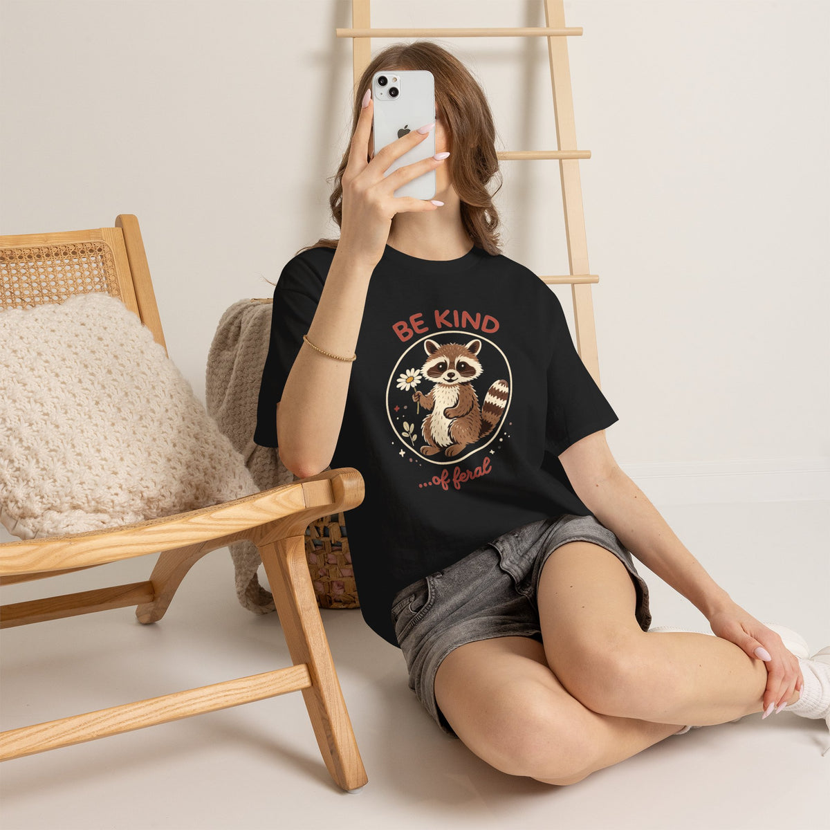 "Be Kind...of Feral" Raccoon Graphic Tee