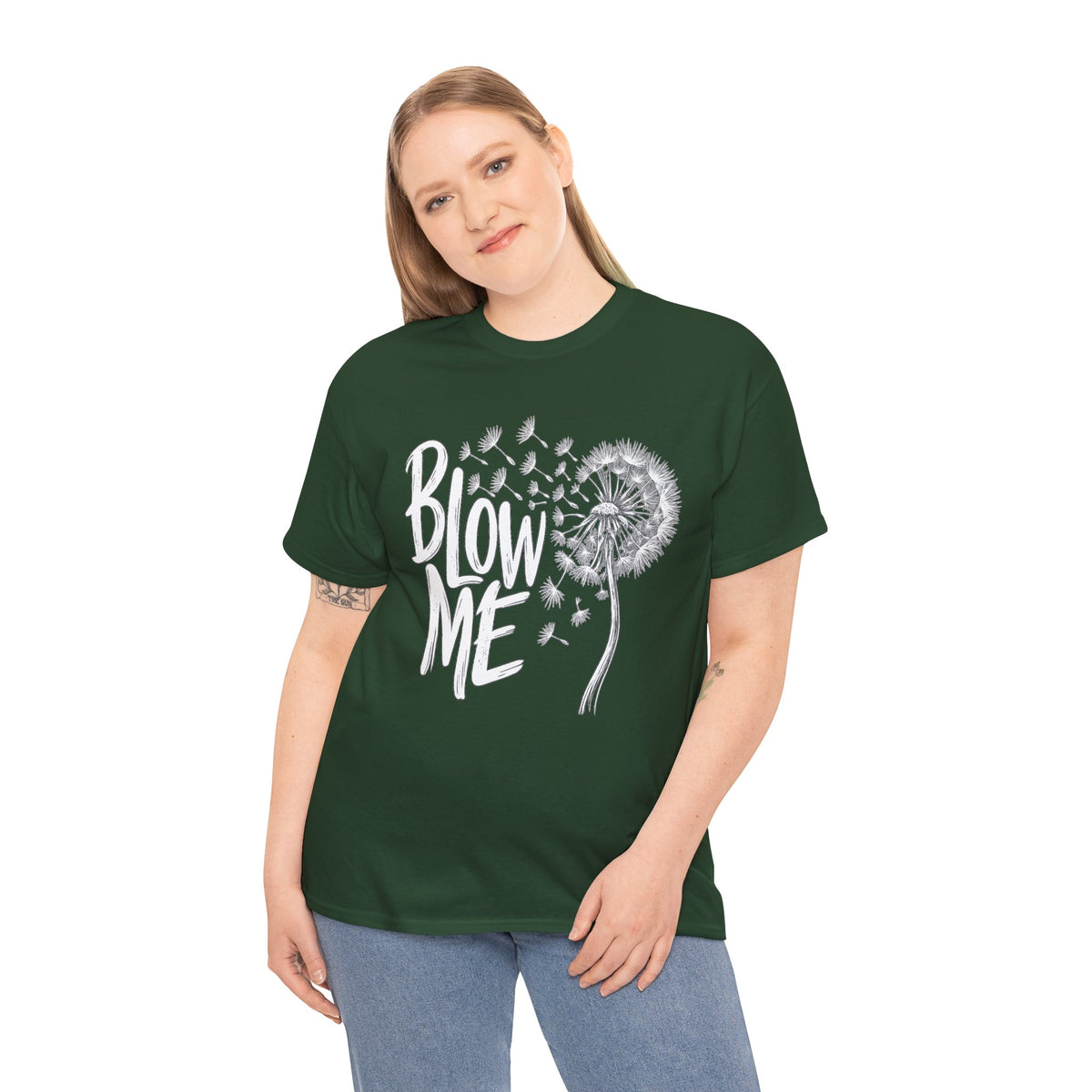Blow Me Dandelion Tee — Playful Floral Graphic T-Shirt