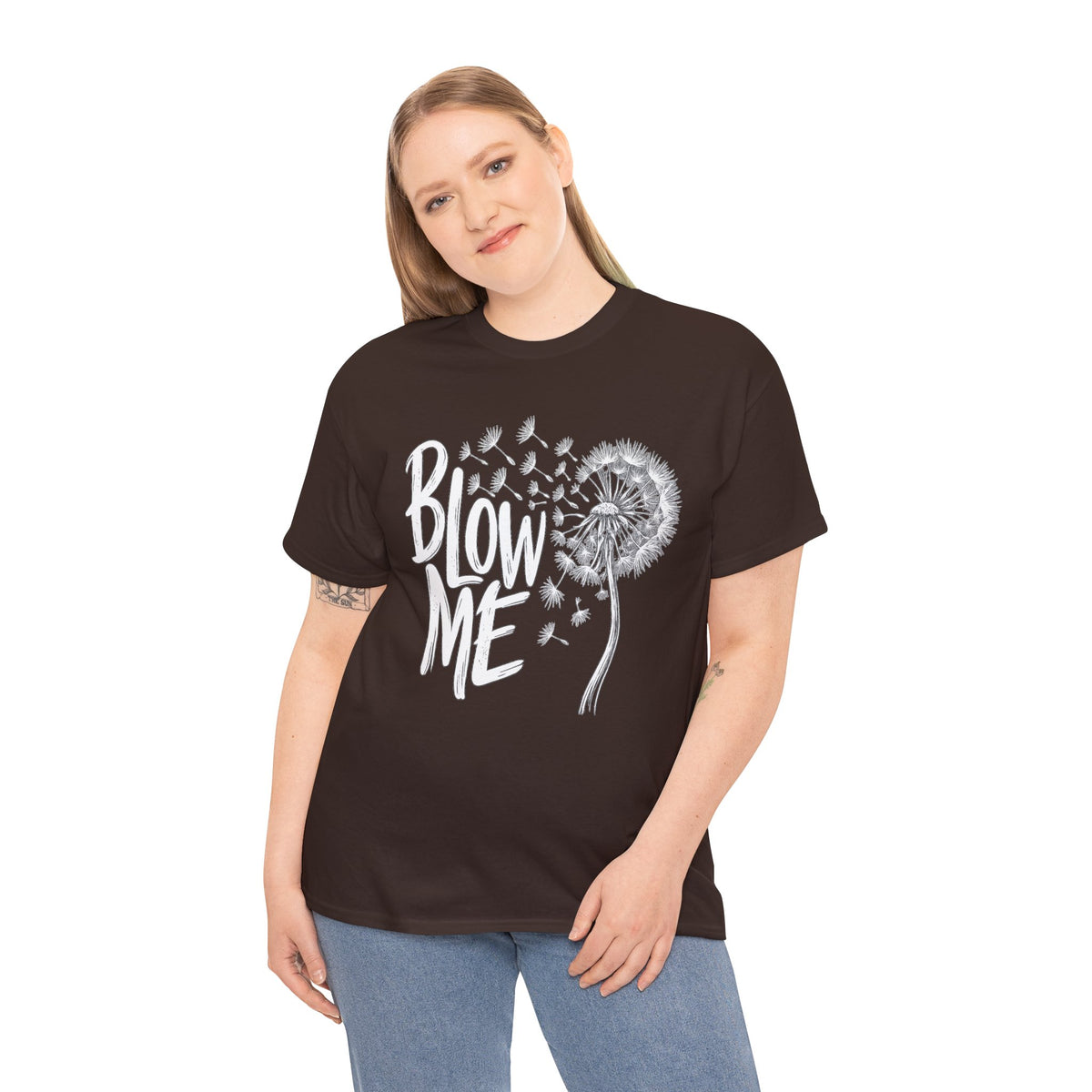 Blow Me Dandelion Tee — Playful Floral Graphic T-Shirt