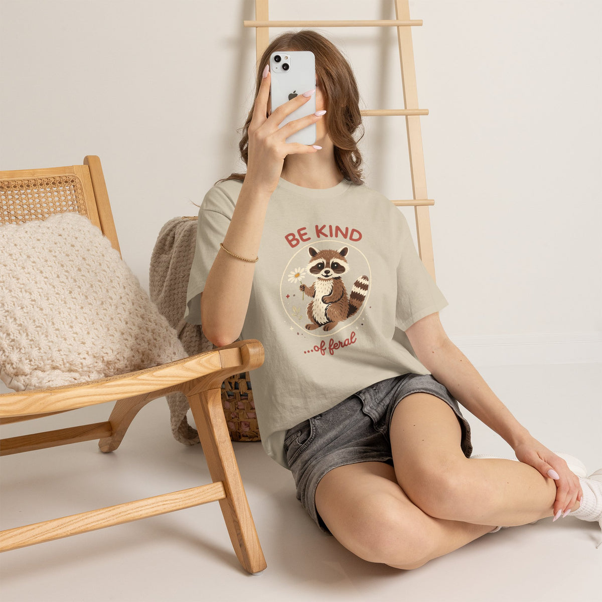 "Be Kind...of Feral" Raccoon Graphic Tee