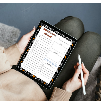 "Oh Shit! It's Almost Halloween"  Checklist - Printable/Digital