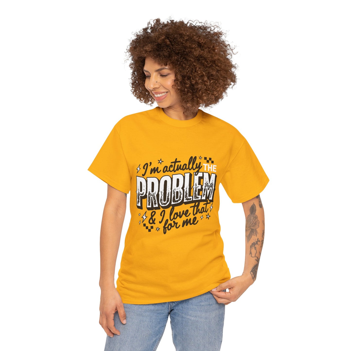 "I'm Actually the Problem" Graphic Tee — Funny Self-Aware Sarcastic T-Shirt