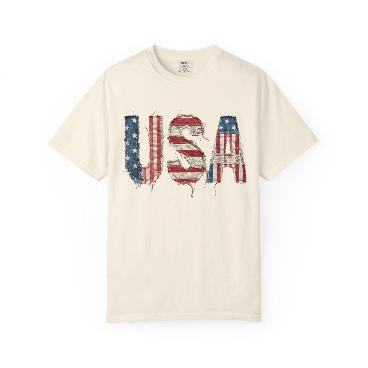 USA Flag Graphic T‑Shirt — Distressed Patriotic Tee for 4th of July