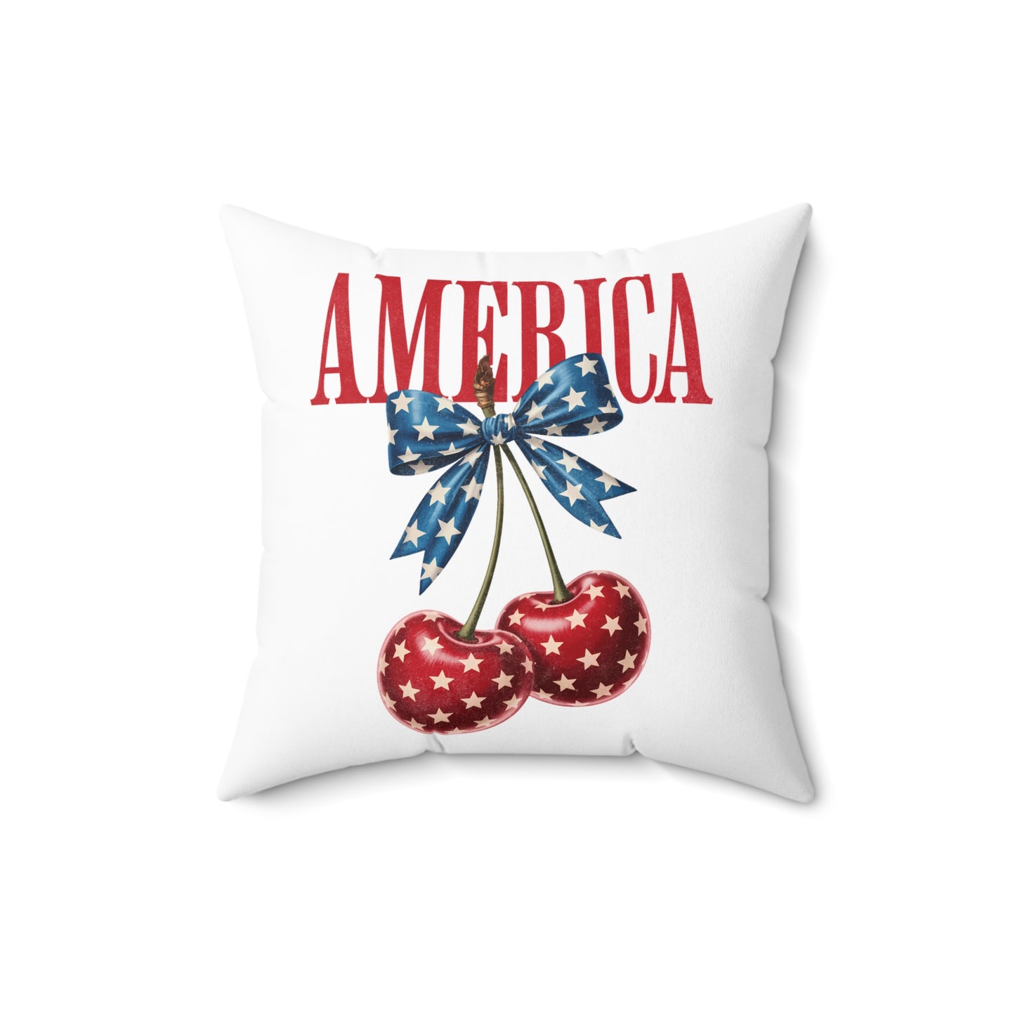 America Cherry Flag Decorative Pillow