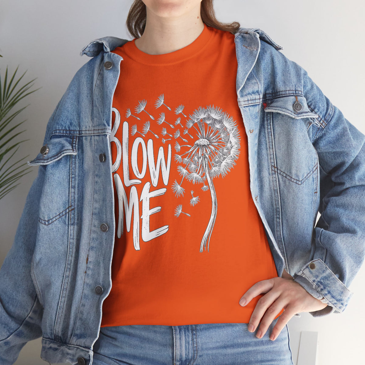 Blow Me Dandelion Tee — Playful Floral Graphic T-Shirt
