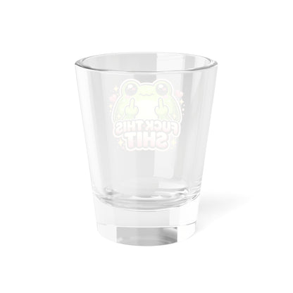 Cute Frog 'Fuck This Shit' Shot Glass – Funny 1.5oz Party Liqueur Glass