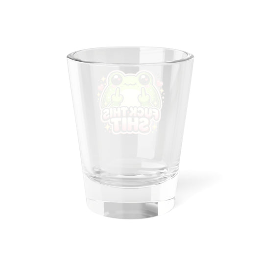 Cute Frog 'Fuck This Shit' Shot Glass – Funny 1.5oz Party Liqueur Glass