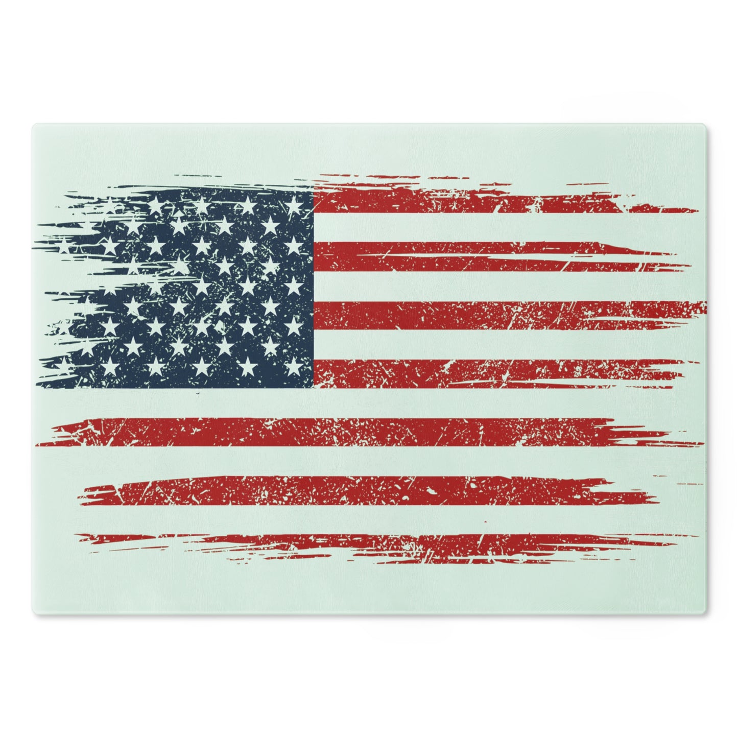 American Flag Cutting Board — Distressed USA Patriotic Kitchen Serving Board