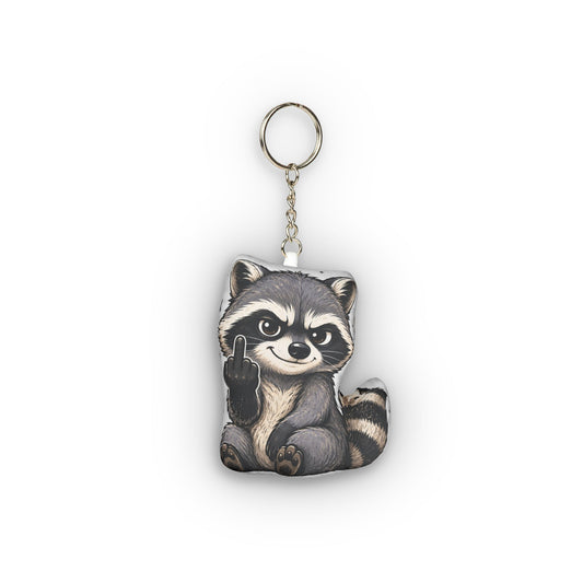 Rude Raccoon Mini Plush Keychain