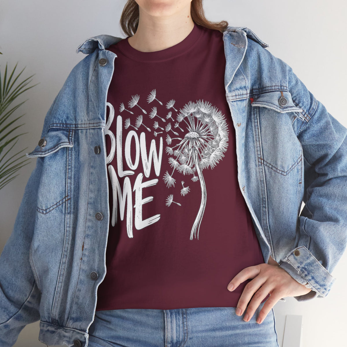 Blow Me Dandelion Tee — Playful Floral Graphic T-Shirt