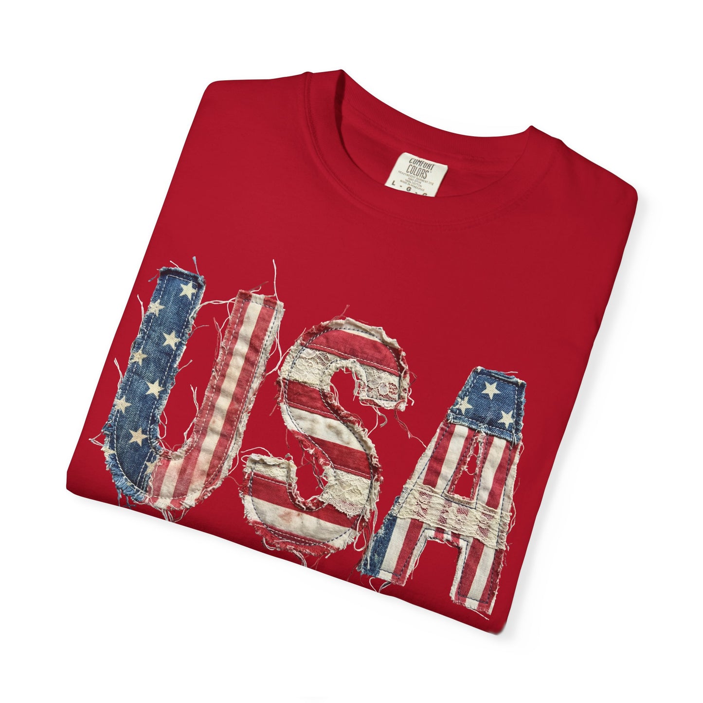 USA Flag Graphic T‑Shirt — Distressed Patriotic Tee for 4th of July