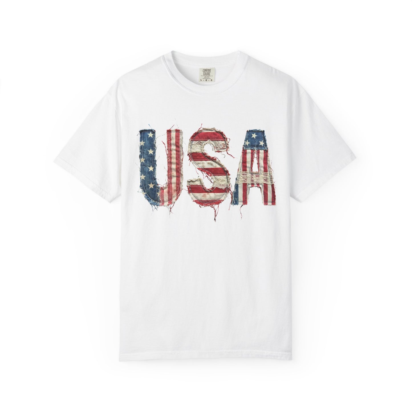 USA Flag Graphic T‑Shirt — Distressed Patriotic Tee for 4th of July