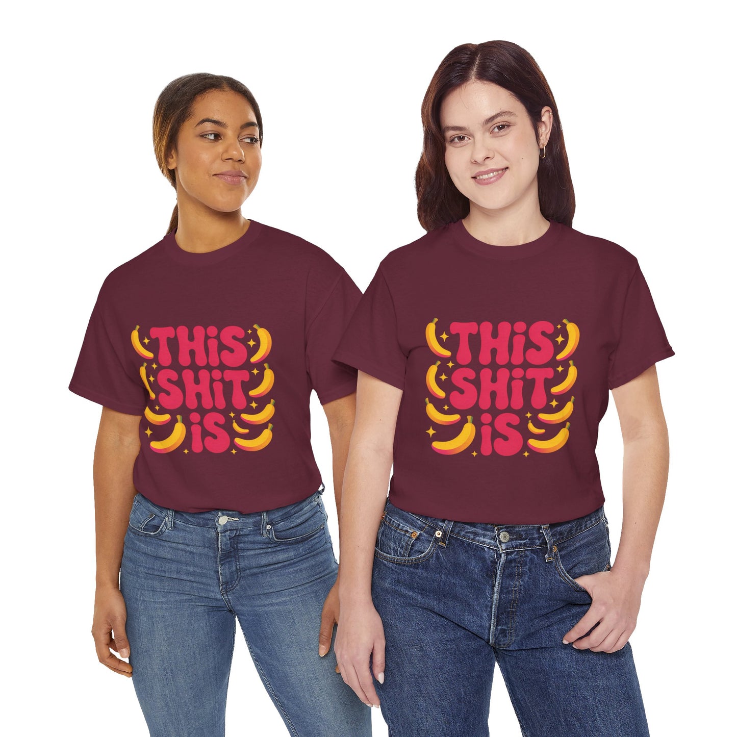 Graphic Tee — “This Shit Is” Retro Banana Pop Shirt