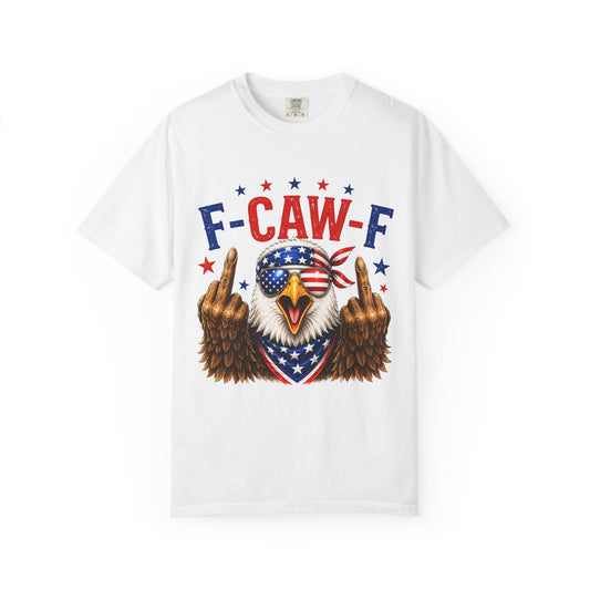 Patriotic Bald Eagle 'F-CAW-F' Graphic T-Shirt