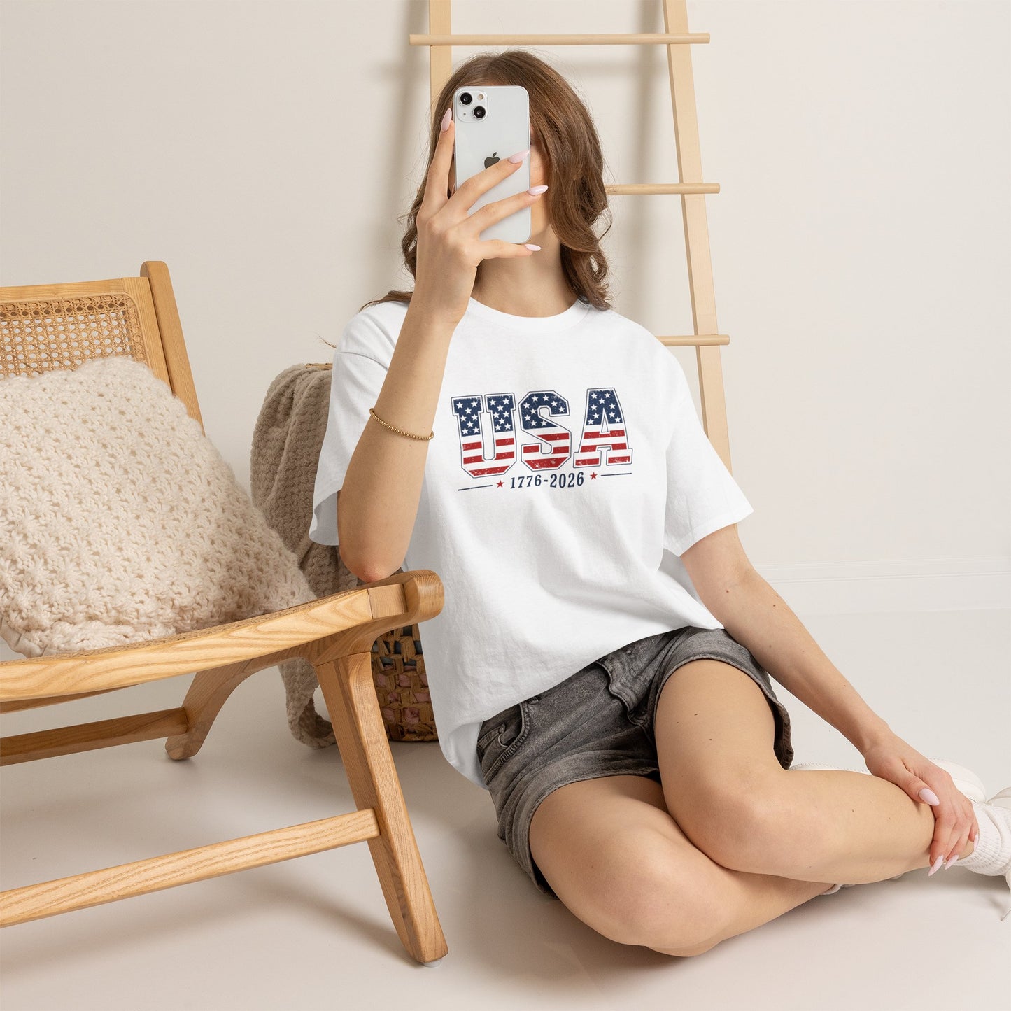 USA 1776-2026 Flag Graphic T-Shirt — Patriotic Fourth of July Tee