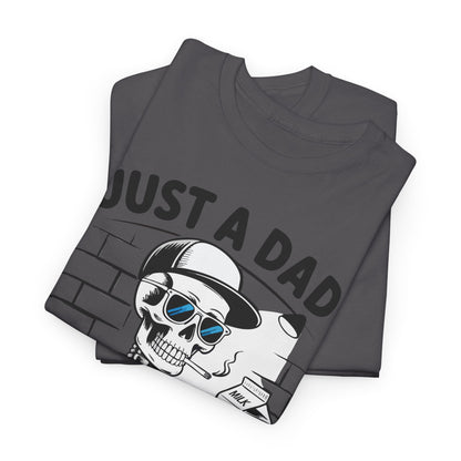 Just A Dad Skull Tee — "Who Always Came Back With The Milk" Vintage Father's Day T‑Shirt
