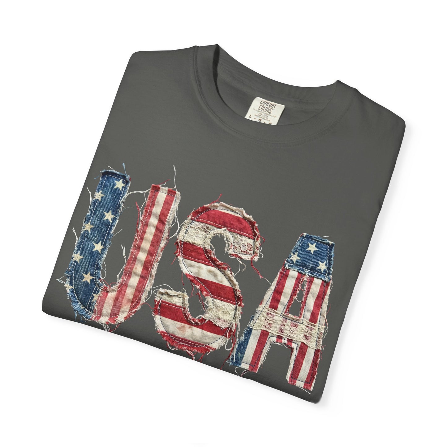 USA Flag Graphic T‑Shirt — Distressed Patriotic Tee for 4th of July
