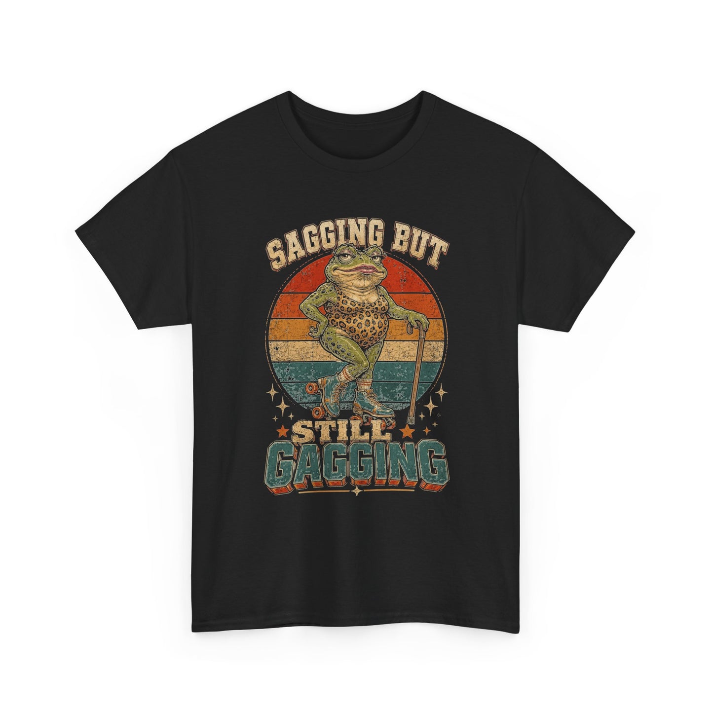 Funny Frog Graphic Tee — "Sagging But Still Sagging" Retro Vintage Shirt
