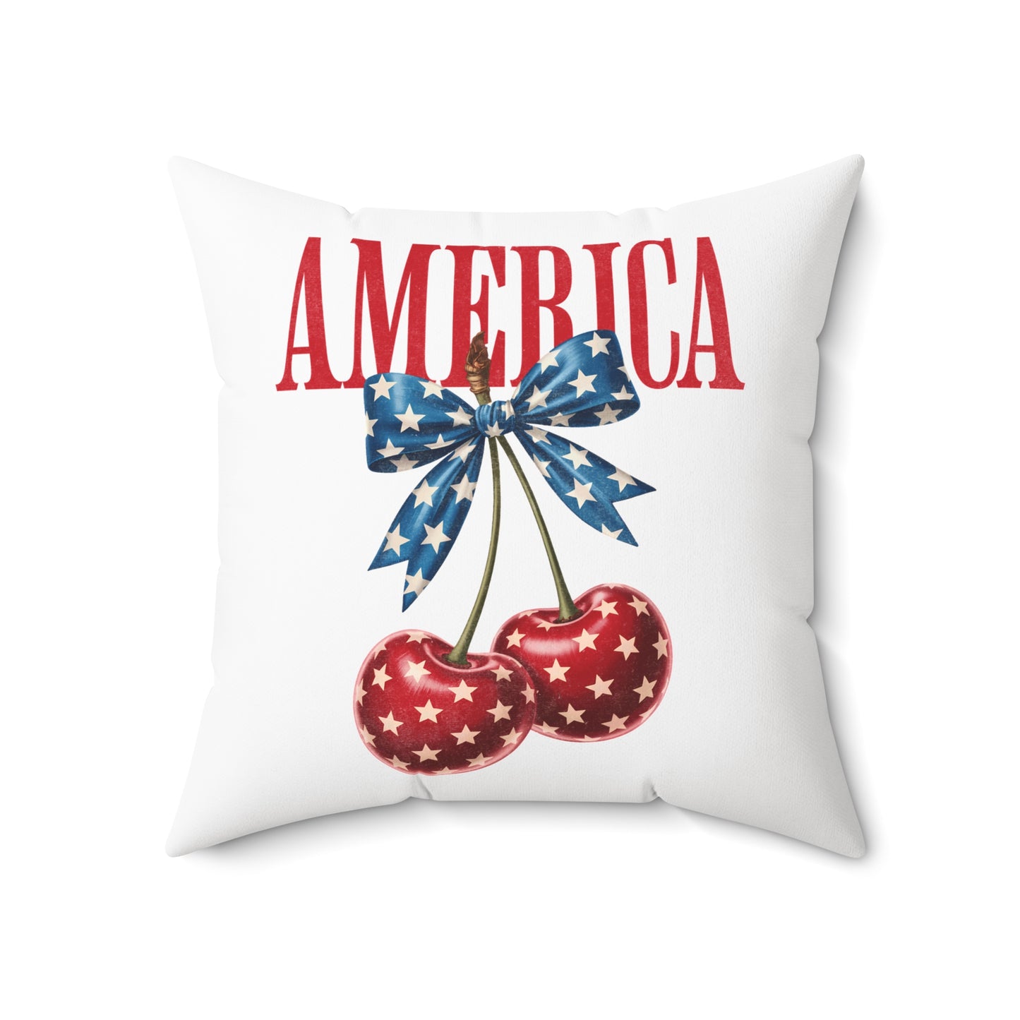 America Cherry Flag Decorative Pillow
