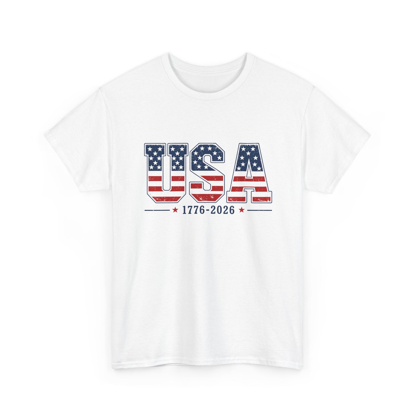 USA 1776-2026 Flag Graphic T-Shirt — Patriotic Fourth of July Tee