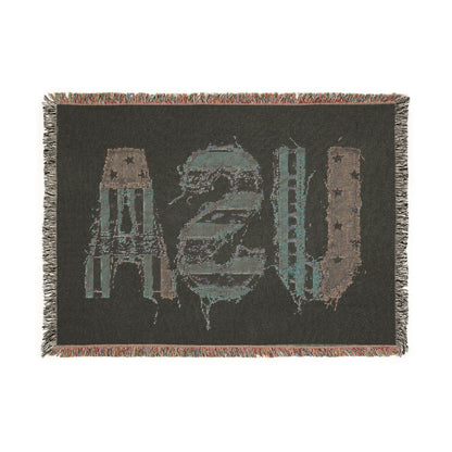 USA Flag Woven Blanket — Distressed Patriotic Throw Blanket