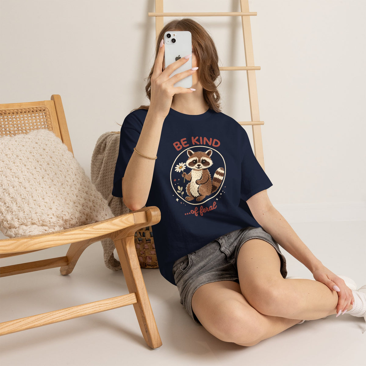 "Be Kind...of Feral" Raccoon Graphic Tee