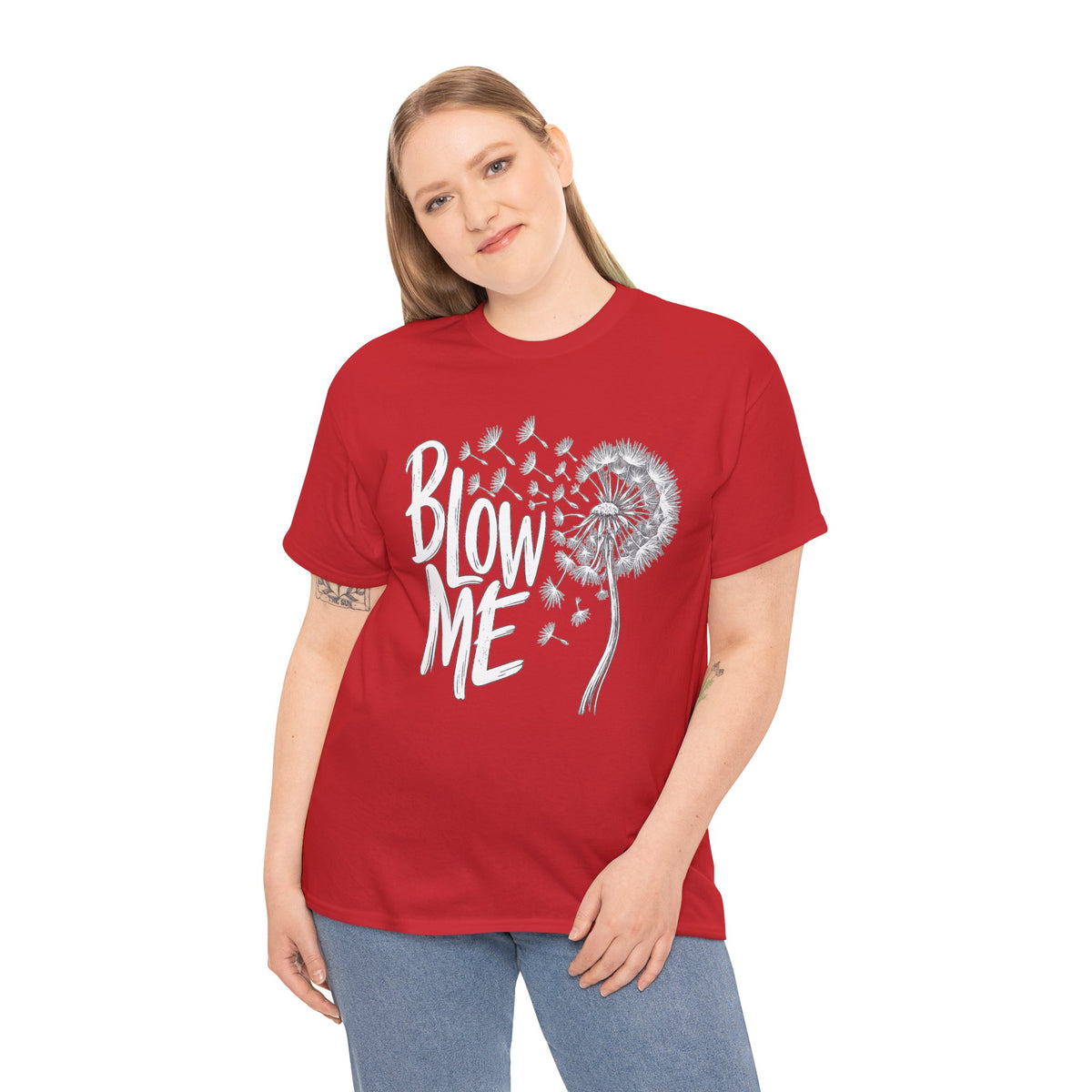 Blow Me Dandelion Tee — Playful Floral Graphic T-Shirt
