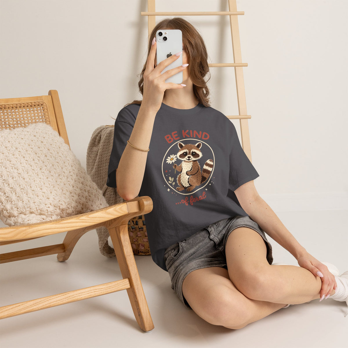 "Be Kind...of Feral" Raccoon Graphic Tee