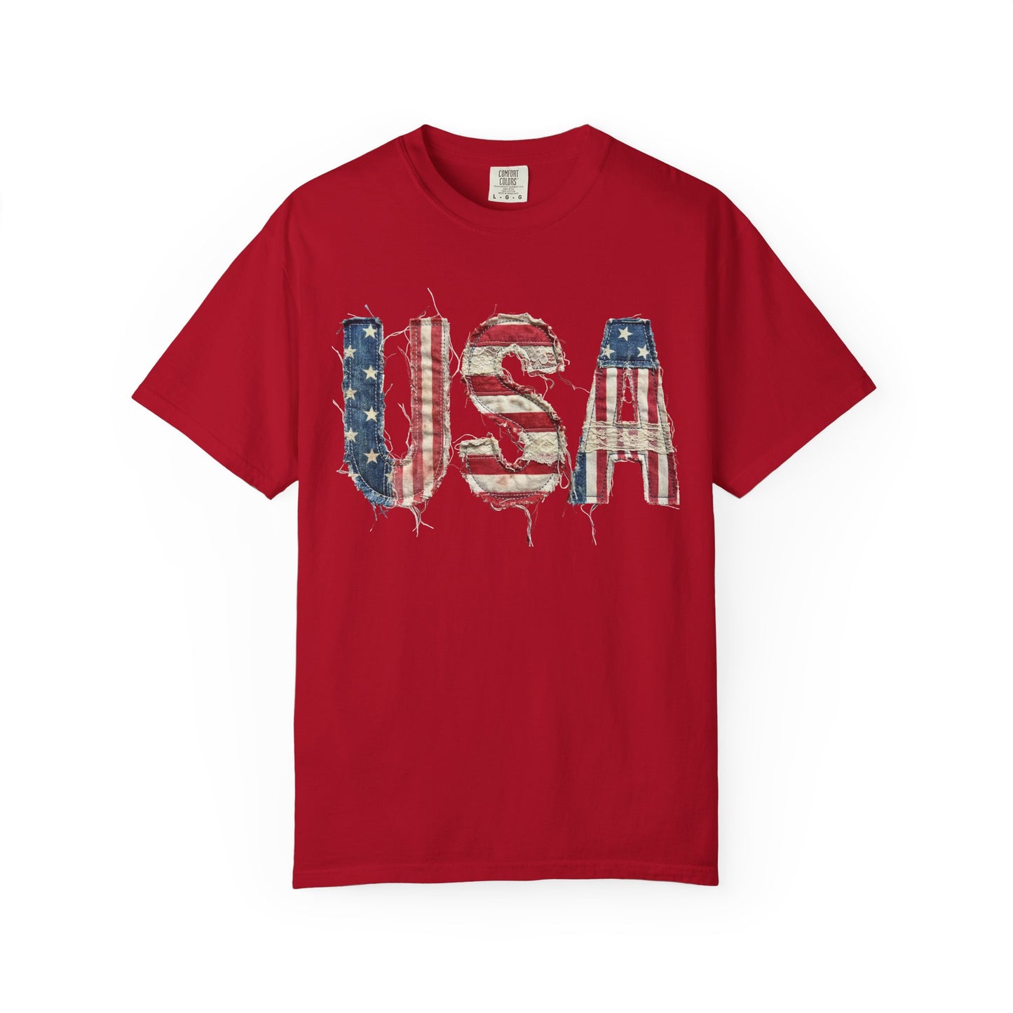 USA Flag Graphic T‑Shirt — Distressed Patriotic Tee for 4th of July