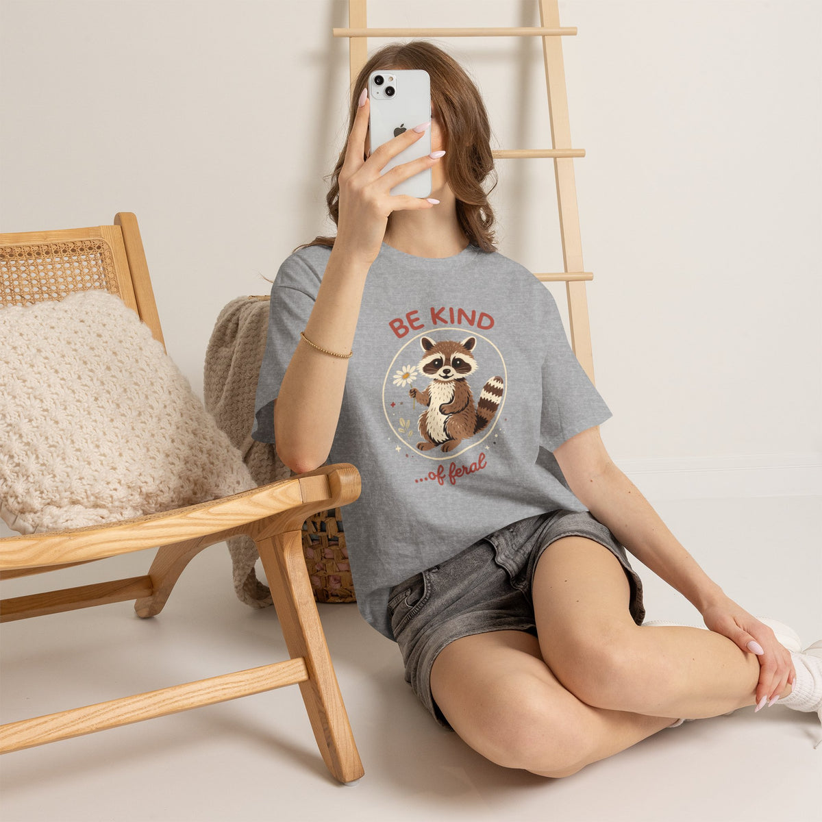 "Be Kind...of Feral" Raccoon Graphic Tee